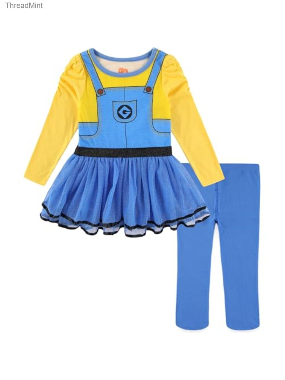 Girls Minions Dress and Stockings 2 Piece Set Toddler